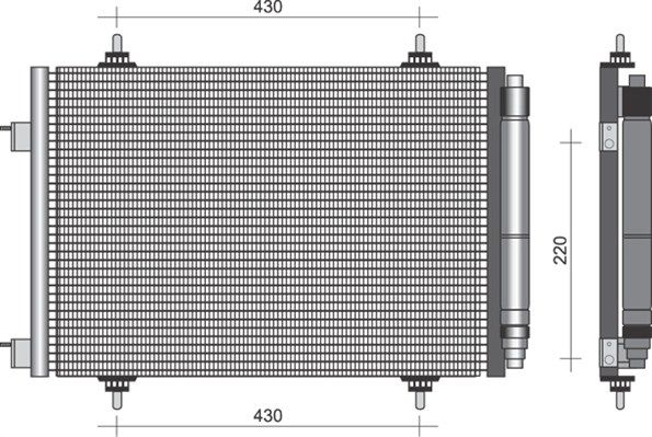 MAGNETI MARELLI Lauhdutin, ilmastointilaite 350203380000